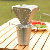 Maxbell Coffee Dripper Cone Filter Stainless Steel Home Office Use for Coffee Maker