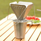 Maxbell Coffee Dripper Cone Filter Stainless Steel Home Office Use for Coffee Maker