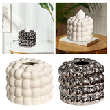 Maxbell Napkin Holder Organizer Ceramic Tissue Box Holder Chic for Living Room Decor white