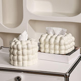Maxbell Napkin Holder Organizer Ceramic Tissue Box Holder Chic for Living Room Decor white