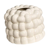 Maxbell Napkin Holder Organizer Ceramic Tissue Box Holder Chic for Living Room Decor white