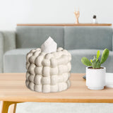 Maxbell Napkin Holder Organizer Ceramic Tissue Box Holder Chic for Living Room Decor white