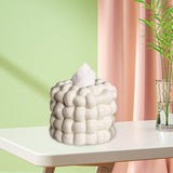 Maxbell Napkin Holder Organizer Ceramic Tissue Box Holder Chic for Living Room Decor white