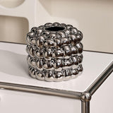 Maxbell Napkin Holder Organizer Ceramic Tissue Box Holder Chic for Living Room Decor Argent