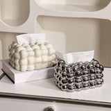 Maxbell Nordic Style Tissue Box Covers Napkin Dispenser Box Rectangle for Countertop Argent