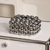 Maxbell Nordic Style Tissue Box Covers Napkin Dispenser Box Rectangle for Countertop Argent