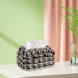 Maxbell Nordic Style Tissue Box Covers Napkin Dispenser Box Rectangle for Countertop Argent