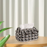 Maxbell Nordic Style Tissue Box Covers Napkin Dispenser Box Rectangle for Countertop Argent