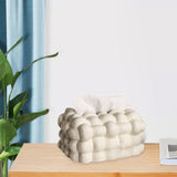 Maxbell Nordic Style Tissue Box Covers Napkin Dispenser Box Rectangle for Countertop White