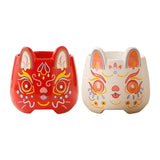 Maxbell Rabbit Shape Coffee Cups Milk Yogurt Office Porcelain Mugs 450ml Red