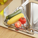 Maxbell Corner Dish Drainer Mat Stainless Steel Dish Rack for Tableware
