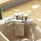 Maxbell Corner Dish Drainer Mat Stainless Steel Dish Rack for Tableware