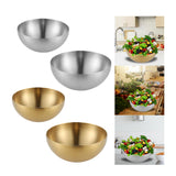 Maxbell Metal Bowls Soup Bowls Multifunction Stackable for Refrigerator Argent 15cm