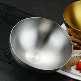 Maxbell Metal Bowls Soup Bowls Multifunction Stackable for Refrigerator Argent 15cm