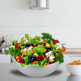 Maxbell Metal Bowls Soup Bowls Multifunction Stackable for Refrigerator Argent 20cm