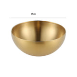 Maxbell Metal Bowls Soup Bowls Multifunction Stackable for Refrigerator Aureate 15cm
