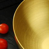 Maxbell Metal Bowls Soup Bowls Multifunction Stackable for Refrigerator Aureate 15cm