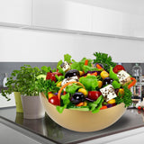 Maxbell Metal Bowls Soup Bowls Multifunction Stackable for Refrigerator Aureate 15cm