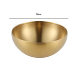 Maxbell Metal Bowls Soup Bowls Multifunction Stackable for Refrigerator Aureate 20cm