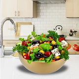 Maxbell Metal Bowls Soup Bowls Multifunction Stackable for Refrigerator Aureate 20cm