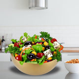 Maxbell Metal Bowls Soup Bowls Multifunction Stackable for Refrigerator Aureate 20cm