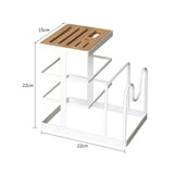 Maxbell Utensil Caddy Easy to Clean Kitchen Storage Shelf for Pantry Home Cabinet With lid rack