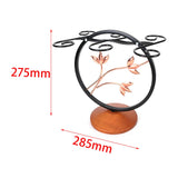 Maxbell Standing Goblet Rack with 6 Hooks Ornaments Stylish for Countertop Barware