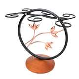 Maxbell Standing Goblet Rack with 6 Hooks Ornaments Stylish for Countertop Barware
