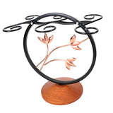 Maxbell Standing Goblet Rack with 6 Hooks Ornaments Stylish for Countertop Barware