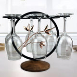 Maxbell Standing Goblet Rack with 6 Hooks Ornaments Stylish for Countertop Barware