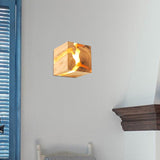 Maxbell Wood Resin Bedside Lamp Creative Lights 5W Fashionable for Hotel Corridor