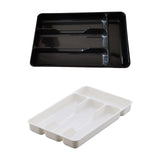 Maxbell Cutlery Tray Multipurpose with 4 Grids Fittings for Kitchen Drawer White