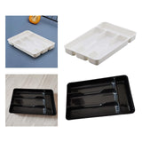 Maxbell Cutlery Tray Multipurpose with 4 Grids Fittings for Kitchen Drawer White