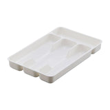 Maxbell Cutlery Tray Multipurpose with 4 Grids Fittings for Kitchen Drawer White