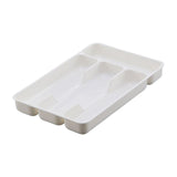 Maxbell Cutlery Tray Multipurpose with 4 Grids Fittings for Kitchen Drawer White