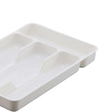 Maxbell Cutlery Tray Multipurpose with 4 Grids Fittings for Kitchen Drawer White