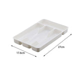 Maxbell Cutlery Tray Multipurpose with 4 Grids Fittings for Kitchen Drawer White