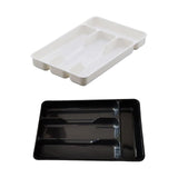 Maxbell Cutlery Tray Multipurpose with 4 Grids Fittings for Kitchen Drawer White