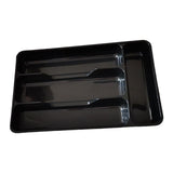 Maxbell Cutlery Tray Multipurpose with 4 Grids Fittings for Kitchen Drawer Black