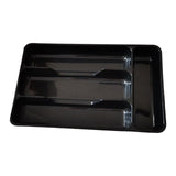 Maxbell Cutlery Tray Multipurpose with 4 Grids Fittings for Kitchen Drawer Black