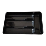 Maxbell Cutlery Tray Multipurpose with 4 Grids Fittings for Kitchen Drawer Black