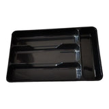 Maxbell Cutlery Tray Multipurpose with 4 Grids Fittings for Kitchen Drawer Black