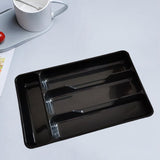 Maxbell Cutlery Tray Multipurpose with 4 Grids Fittings for Kitchen Drawer Black