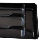 Maxbell Cutlery Tray Multipurpose with 4 Grids Fittings for Kitchen Drawer Black