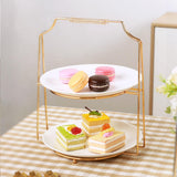 Maxbell Classic 2 Tier Cake Cupcake Stand Display Scenery Supplies for Serving Tray