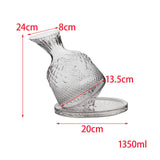 Maxbell Rotating Wine Decanter Tumbler Gift Drink Dispenser for Home Restaurant