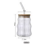 Maxbell Glass Jar Drinkware Clear Large Capacity Gift for Milkshake Beer A