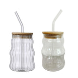 Maxbell Glass Jar Drinkware Clear Large Capacity Gift for Milkshake Beer A