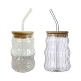 Maxbell Glass Jar Drinkware Clear Large Capacity Gift for Milkshake Beer A