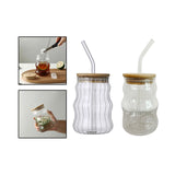 Maxbell Glass Jar Drinkware Clear Large Capacity Gift for Milkshake Beer A